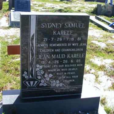 KARELE Sydney Samuel 1926-1981 &amp; Jean Maud 1926-2005