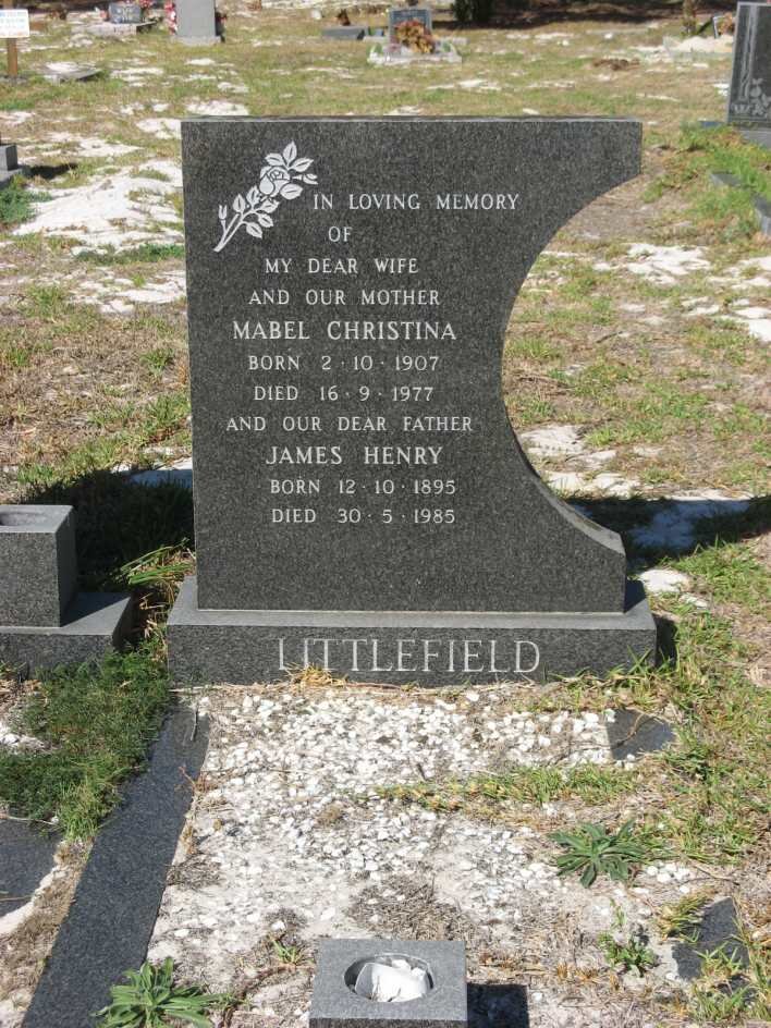 LITTLEFIELD James Henry 1895-1985 &amp; Mabel Christina 1907-1977