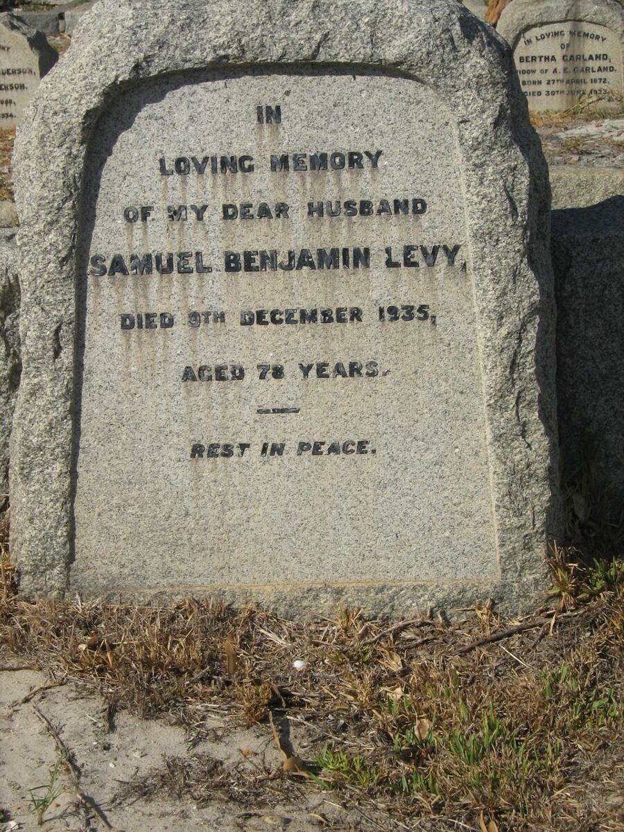 LEVY Samuel Benjamin -1935