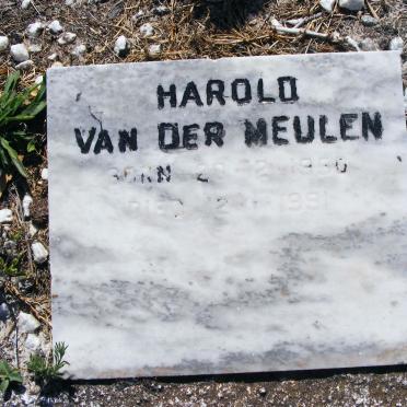 MEULEN Harold, van der 1950-1991