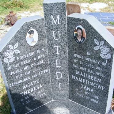 MUTEDI Maureen Nampungwe Zana 1965-1999 :: MUTEDI Agape Theresa 1996-1997