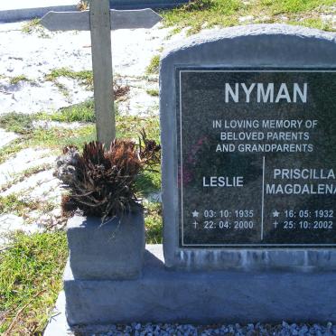 NYMAN Leslie 1935-2000 &amp; Priscilla Magdalena 1932-2002
