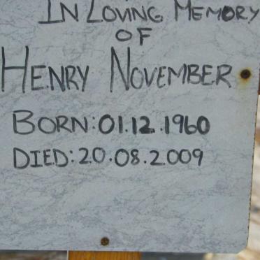 NOVEMBER Henry 1960-2009