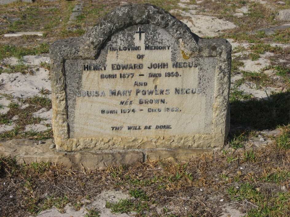 NEGUS Henry Edward John 1877-1955 &amp; Louisa Mary Powers BROWN 1874-1952
