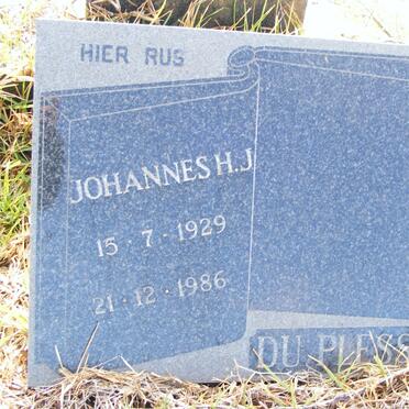 PLESSIS Johannes H.J., du 1929-1986