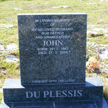 PLESSIS John, du 1943-2004