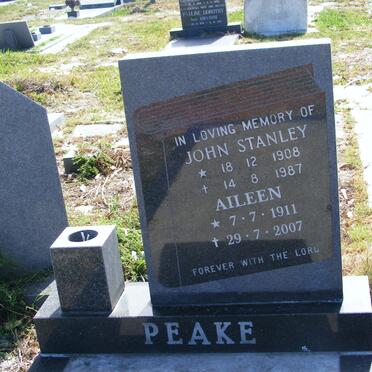 PEAKE John Stanley 1908-1987 &amp; Aileen 1911-2007
