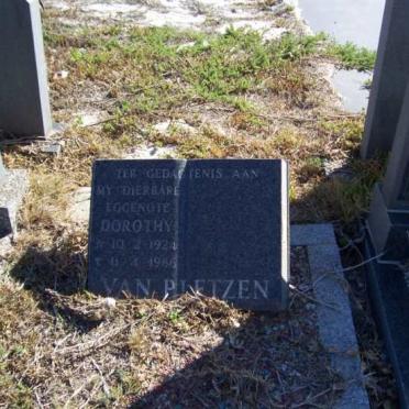 PLETZEN Dorothy, van 1924-1986