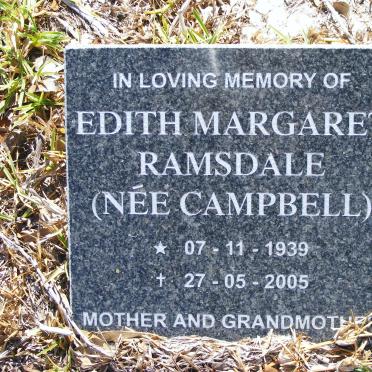 RAMSDALE Edith Margaret nee CAMPBELL 1939-2005