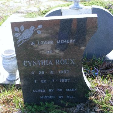 ROUX Cynthia 1937-1987