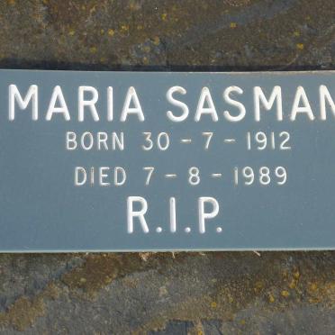 SASMAN Maria 1912-1989