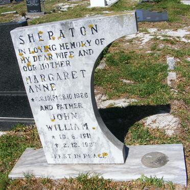 SHERATON John William 1911-1987 &amp; Margaret Anne 1913-1986