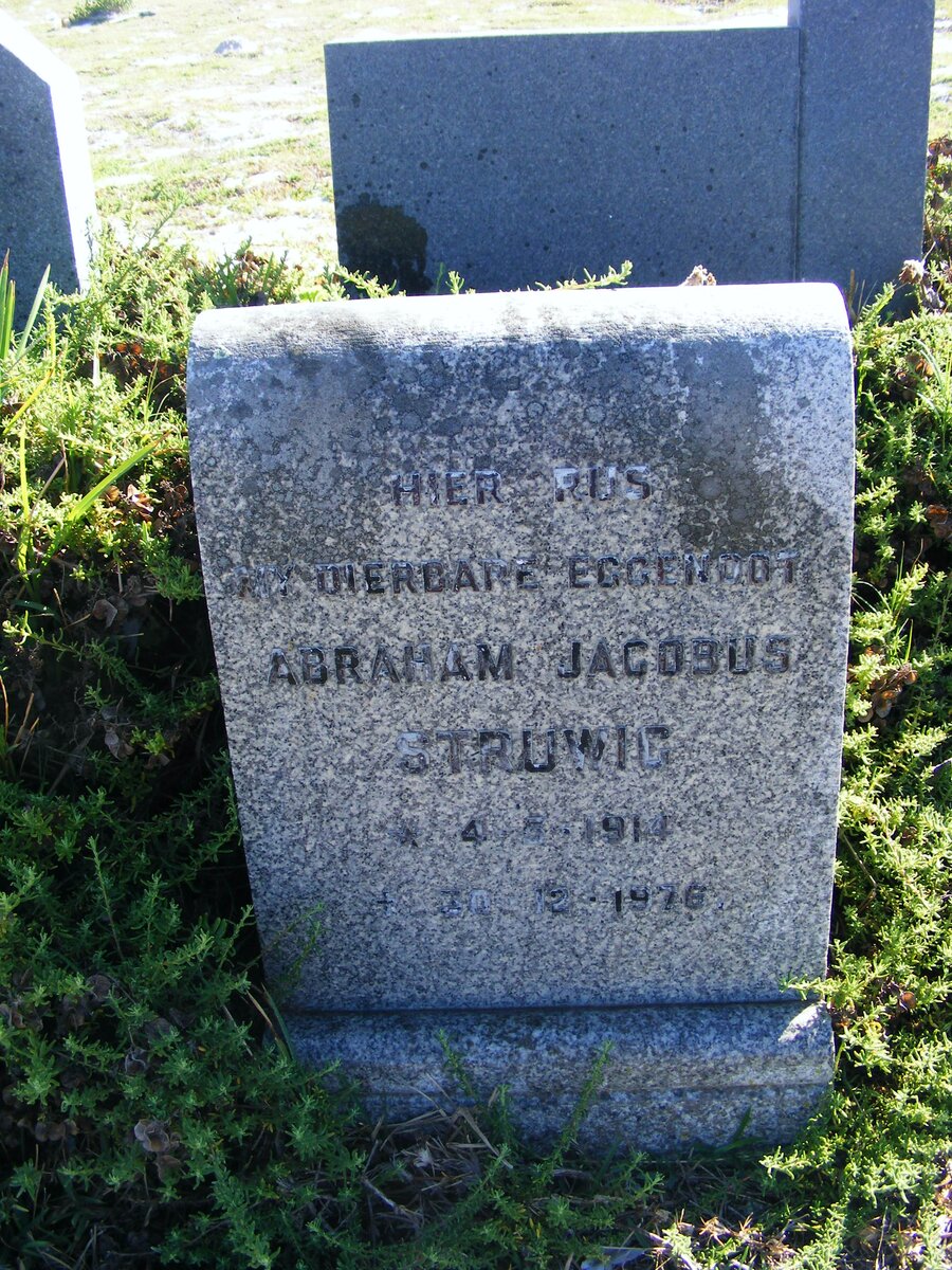 STRUWIG Abraham Jacobus 1914-1976