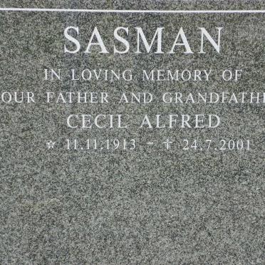 SASMAN Cecil Alfred 1913-2001