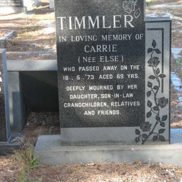 TIMMLER Carrie nee ELSE -1973