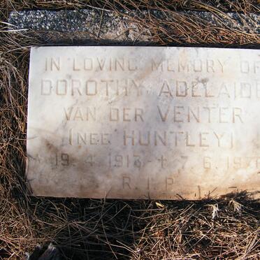 VENTER Dorothy Adelaide, van der nee HUNTLEY 1913-1976