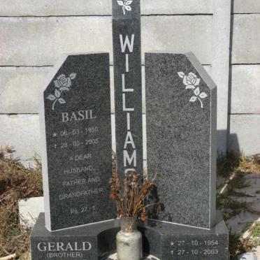 WILLIAMS Basil 1950-2005 :: WILLIAMS Gerald 1954-2003