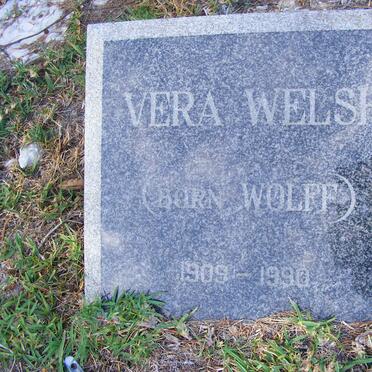 WELSH Vera nee WOLFF 1909-1990