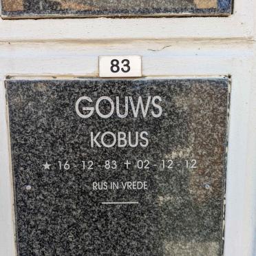 GOUWS Kobus 1983-2012
