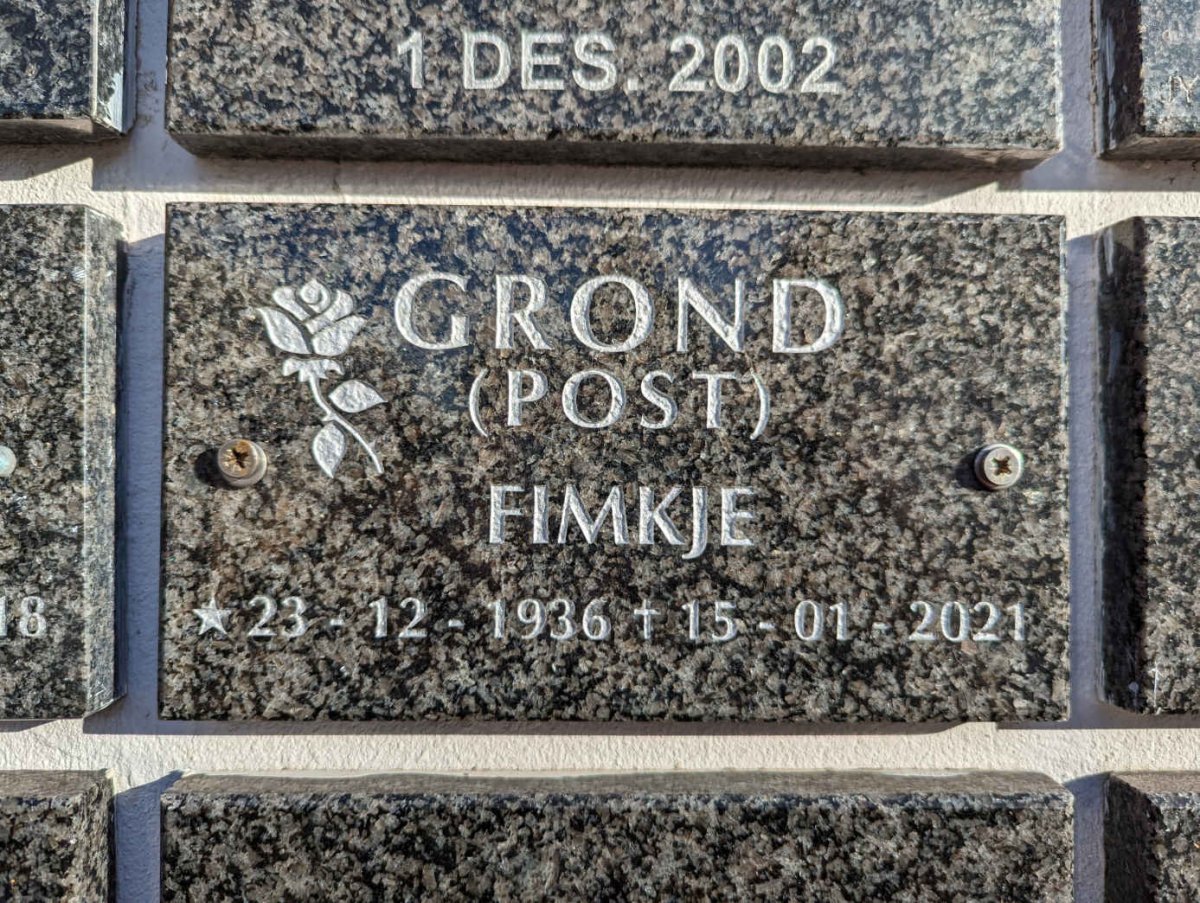 GROND Fimkje nee POST 1936-2021