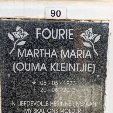 FOURIE Martha Maria 1933-2013
