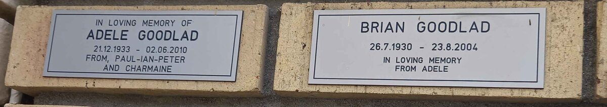 GOODLAD Brian 1930-2004 &amp; Adele 1933-2010