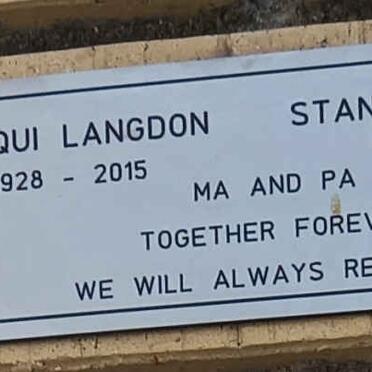 LANGDON Stanley 1930-1999 &amp; Jacqui 1928-2015