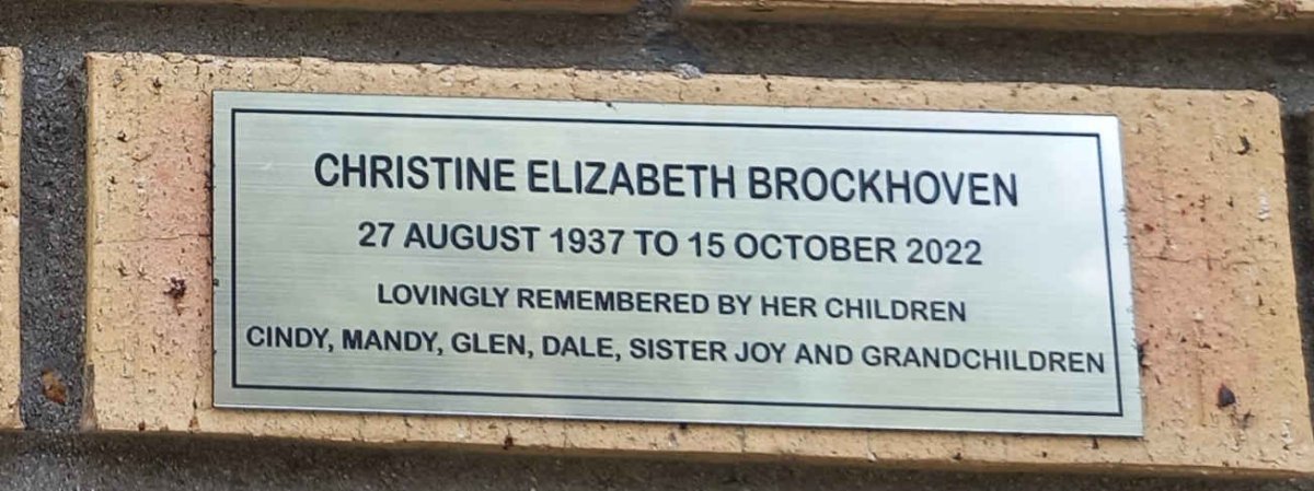 BROCKHOVEN Christine Elizabeth 1937-2022