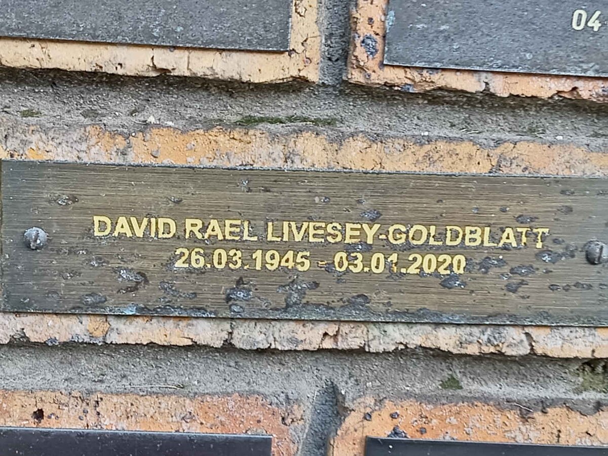 GOLDBLATT David Rael, LIVESEY 1945-2020