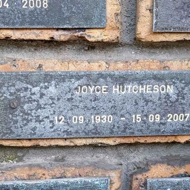 HUTCHESON Joyce 1930-2007