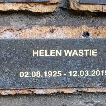WASTIE Helen 1925-2019