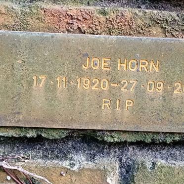HORN Joe 1920-2001