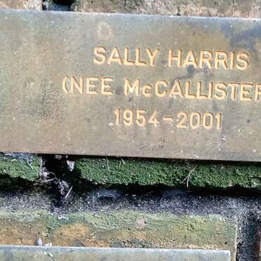 HARRIS Sally nee McCALLISTER 1954-2001