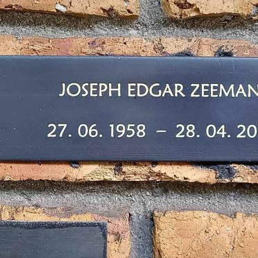 ZEEMAN Joseph Edgar 1958-2016