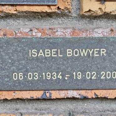 BOWYER Isabel 1934-2006