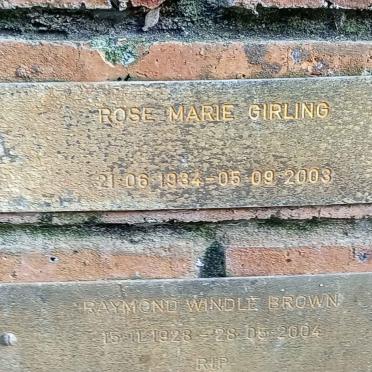 GIRLING Rose Marie 1934-2003