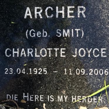 ARCHER Charlotte Joyce nee SMIT 1925-2006