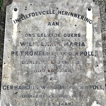POLL Gerhardus Willem, van der -1932 &amp; Wilhelmina Maria Petronella -192?