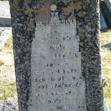 VILLIERS Anna S., de nee SMIT 1863-1939