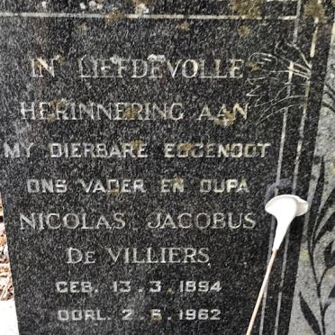 VILLIERS Nicolas Jacobus, de 1894-1962