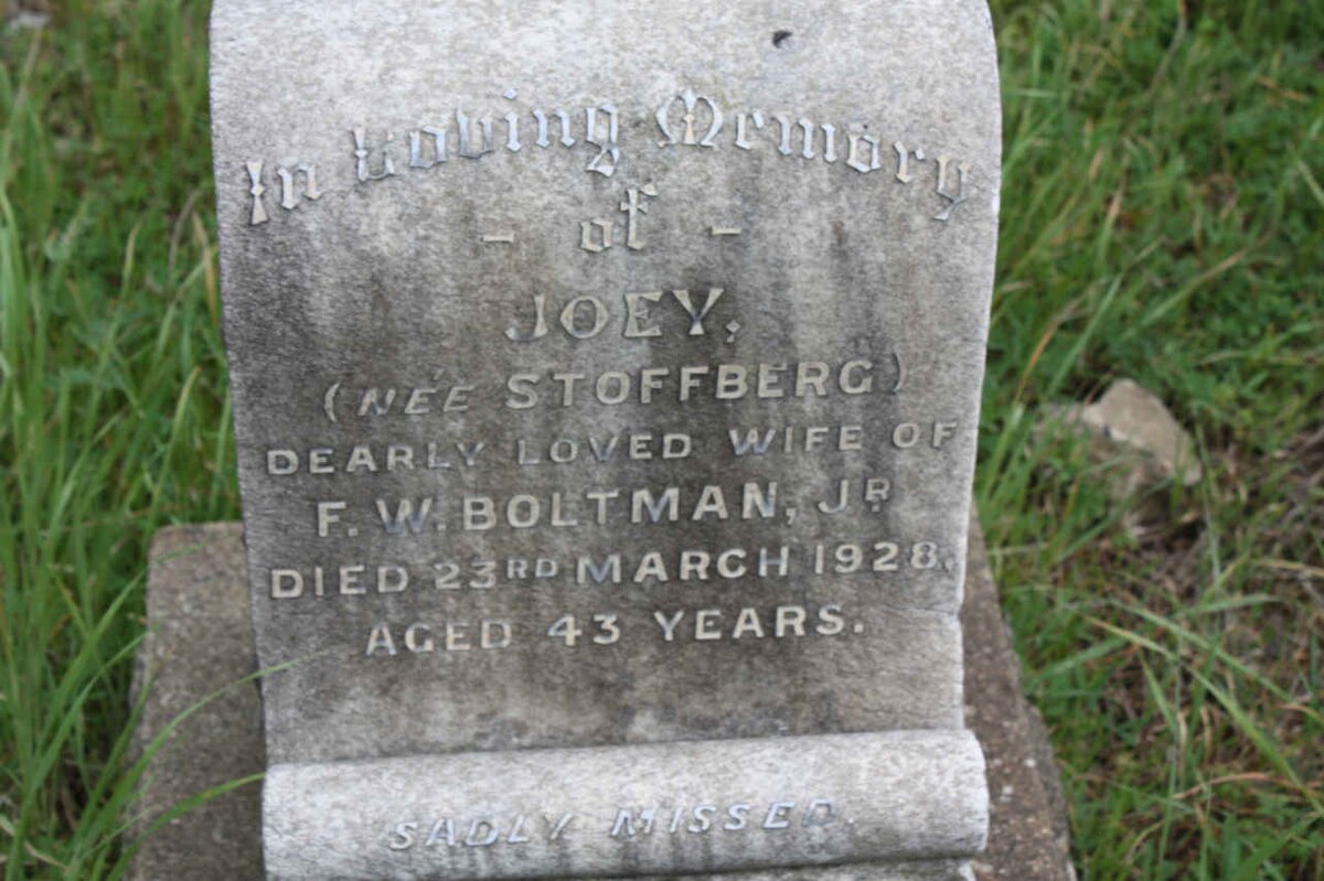 BOLTMAN Joey nee STOFFBERG -1928