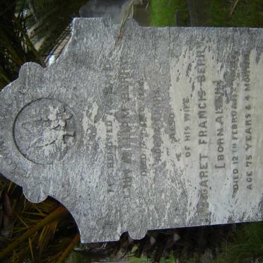 BERRY John William -1886 &amp; Margaret Francis ALLEN -1902