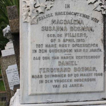 BOSMAN :: DE VILLIERS