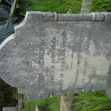 HENDRICKS Peter -1898