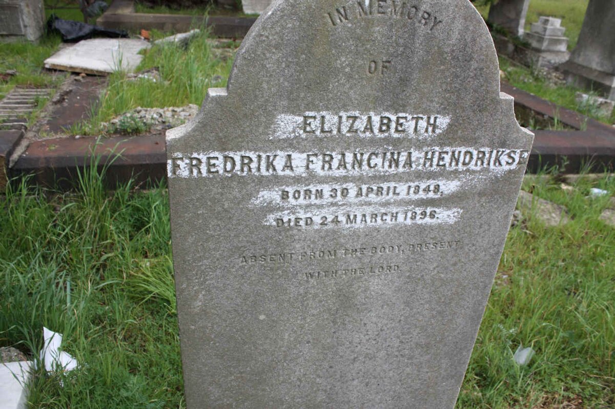 HENDRIKS Elizabeth Fredrika Francina 1848-1896