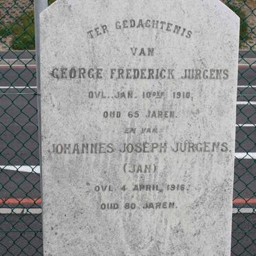 JURGENS George Frederick -1910 :: JURGENS Johannes Joseph 1916