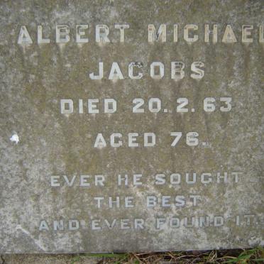JACOBS Albert Michael -1963