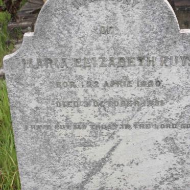 KUYS Maria Elizabeth 1830-1891