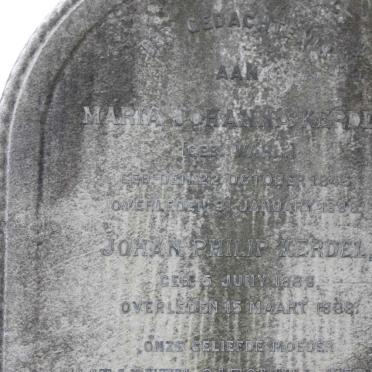 KERDEL Johan Philip 1836-1888 :: KERDEL Maria Johanna nee WAHL 1845-1888