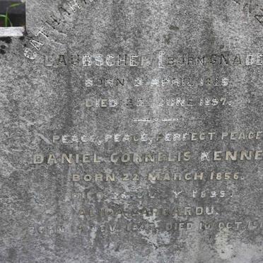 LAUBSCHER Catharina  nee GNADE 1825-1897 :: KENNEY Daniel Cornelis 1856-1899 :: LAROARDU Alida 1842-1910